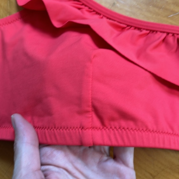 J CREW S Belvedere Red Ruffle Bikini Top - Picture 4 of 7